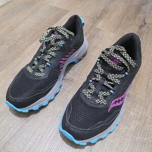 Saucony Women’s Trail Running Shoes Black Blue Purple Size 11 (No Box)
